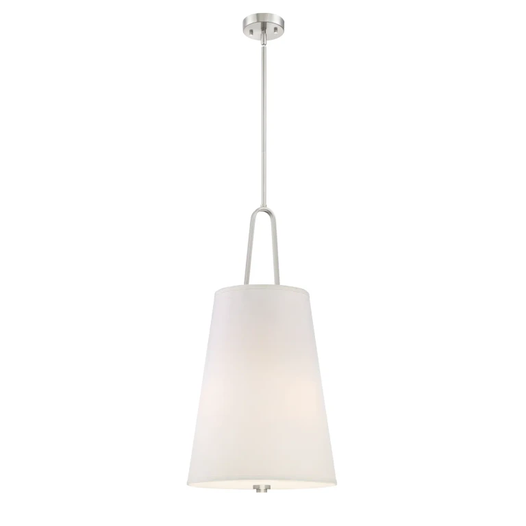 Satin Platinum Foyer Pendant from the Studio Collection