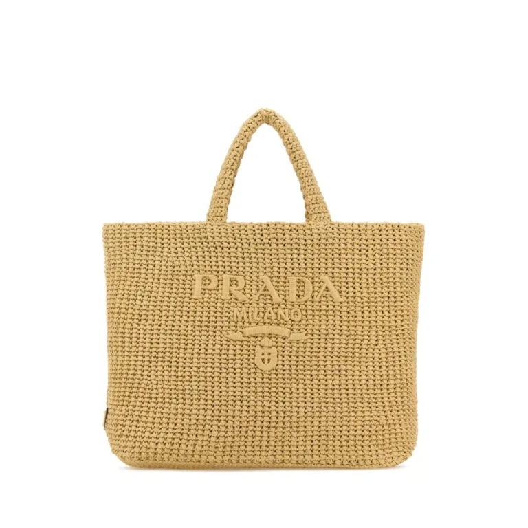 Prada Raffia Shopping Bag