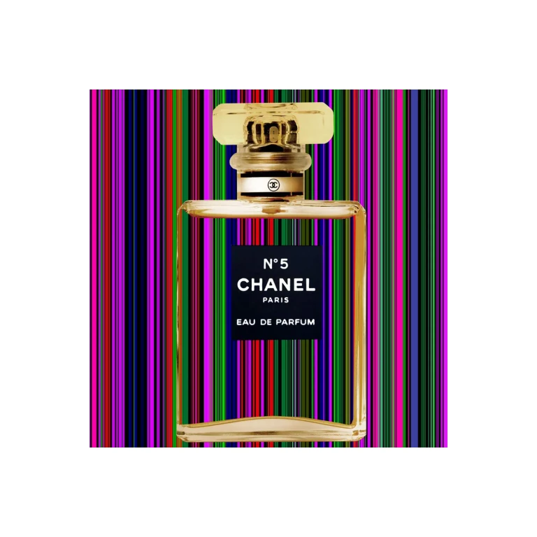 Multicolored Perfume Photographic Artwork | Andrew Martin Chanel Stripes Part I