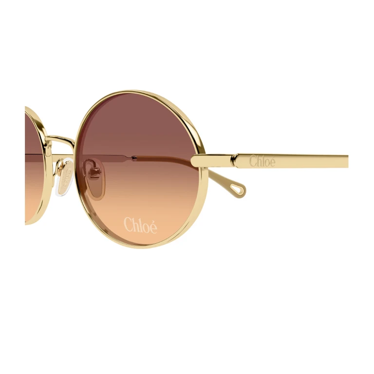 Chloé CH0326S Aly - Linea 004 Gold Brown Oro Metal Occhiali Da Sole - Women