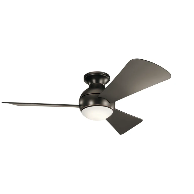 Sola 44" LED Flush Mount Ceiling Fan in Olde Bronze