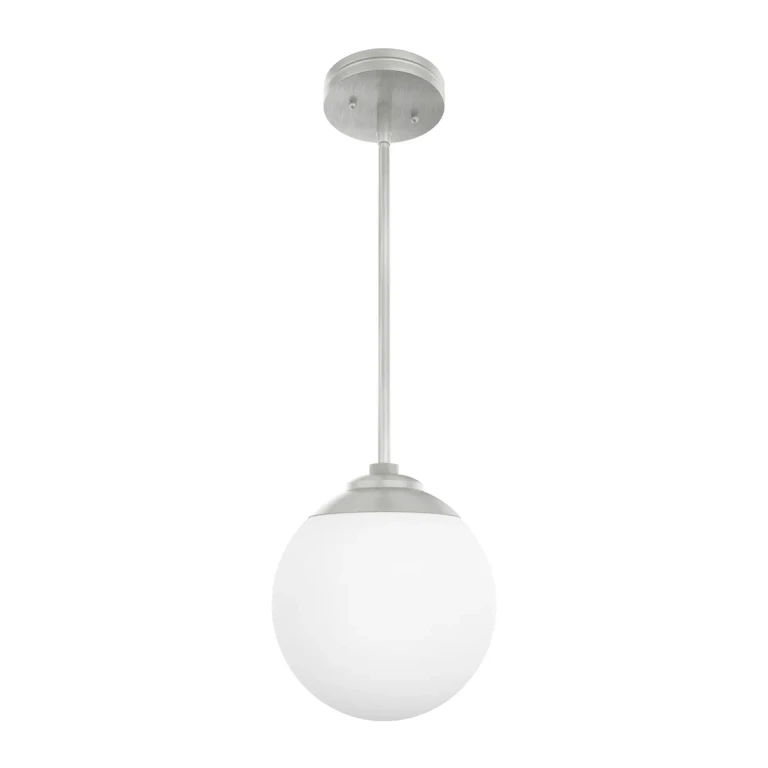 Brushed Nickel One Light Mini Pendant from the Hepburn Collection