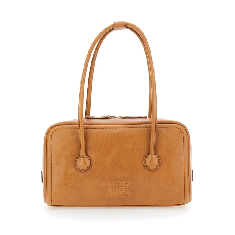 Marge Sherwood Shoulder Bag soft Boston Small In Brown Leather