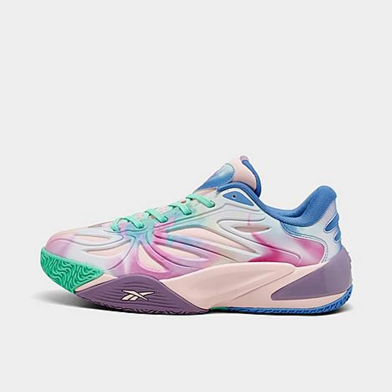 Reebok Women's Angel Reese 1 Basketball Shoes in Atomic Aqua/Dream Purple/Peri Blue Size: 4.0