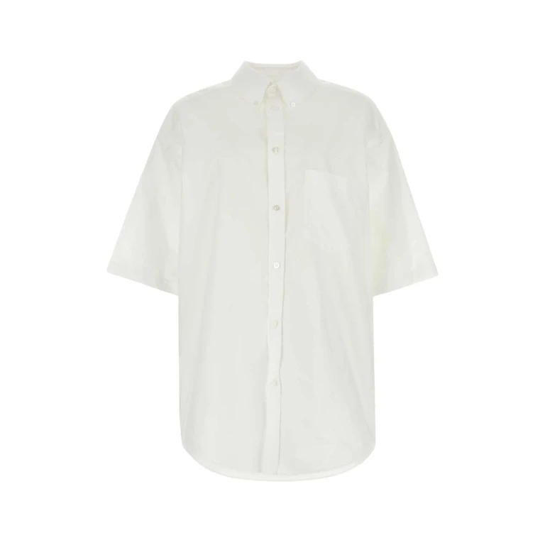 Balenciaga White Poplin Oversize Shirt