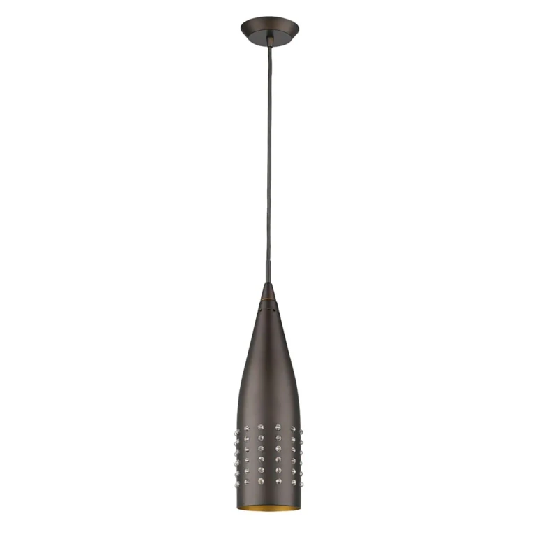 Oil Rubbed Bronze One Light Pendant from the Prism Collection