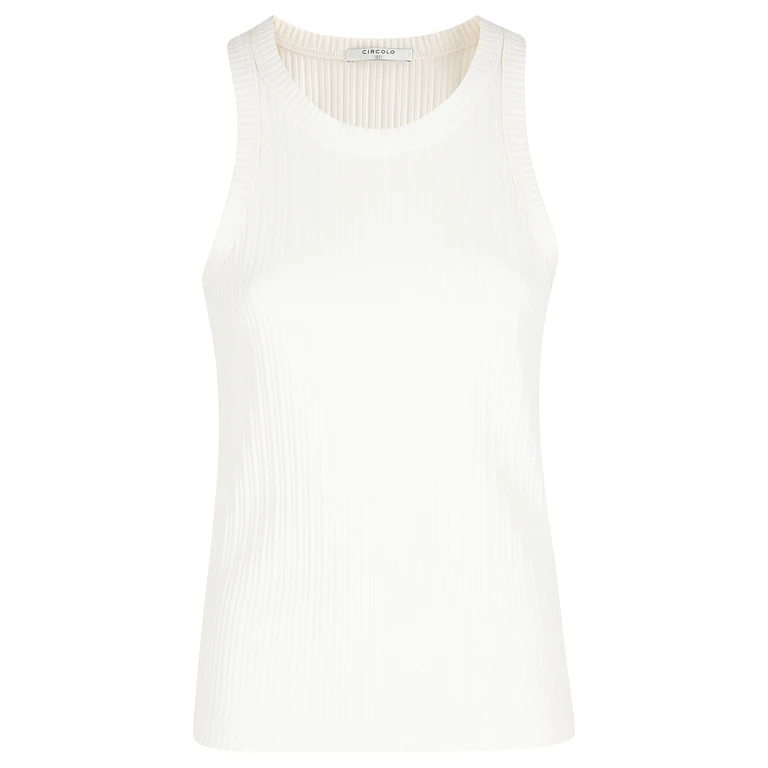 Circolo 1901 Tank Top Ribbed Nude & Neutrals Cotone Elastan Tops - Women