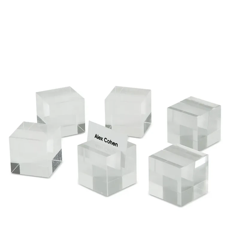 Place Card Holder, Clear, Set of 6