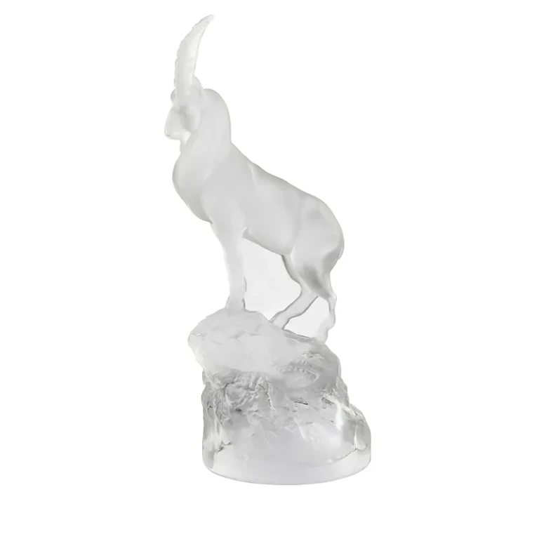 Lalique Crystal Ibex Sculpture