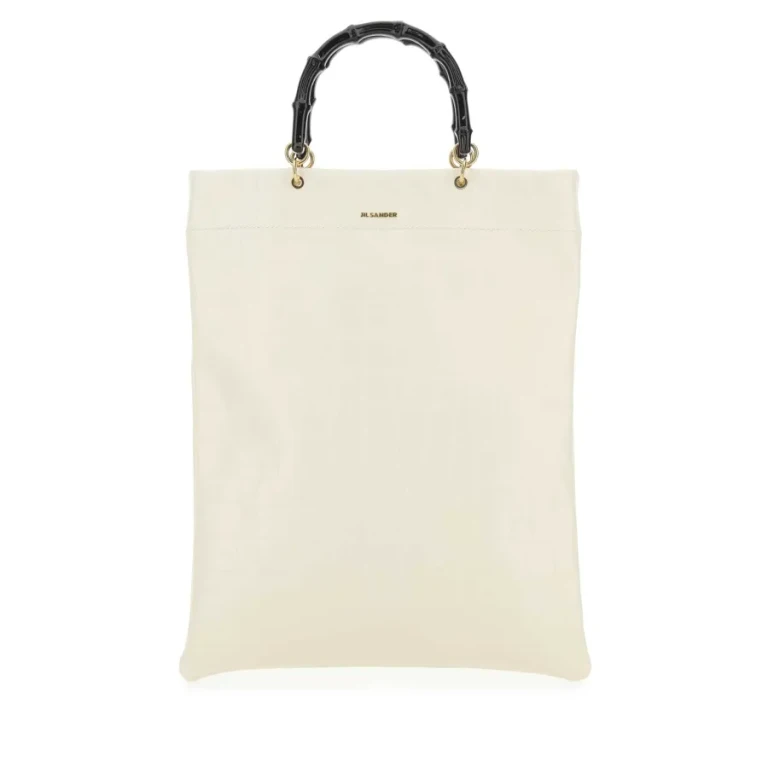 Jil Sander 아이보리 가죽 쇼핑백