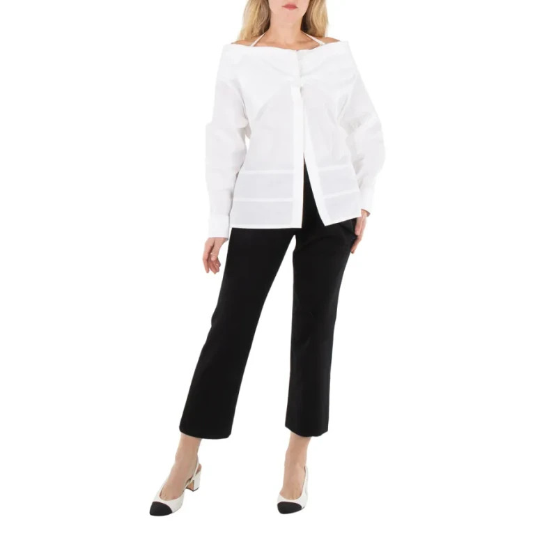 Yohji Yamamoto Ladies Black Left-Front Tucked Pants