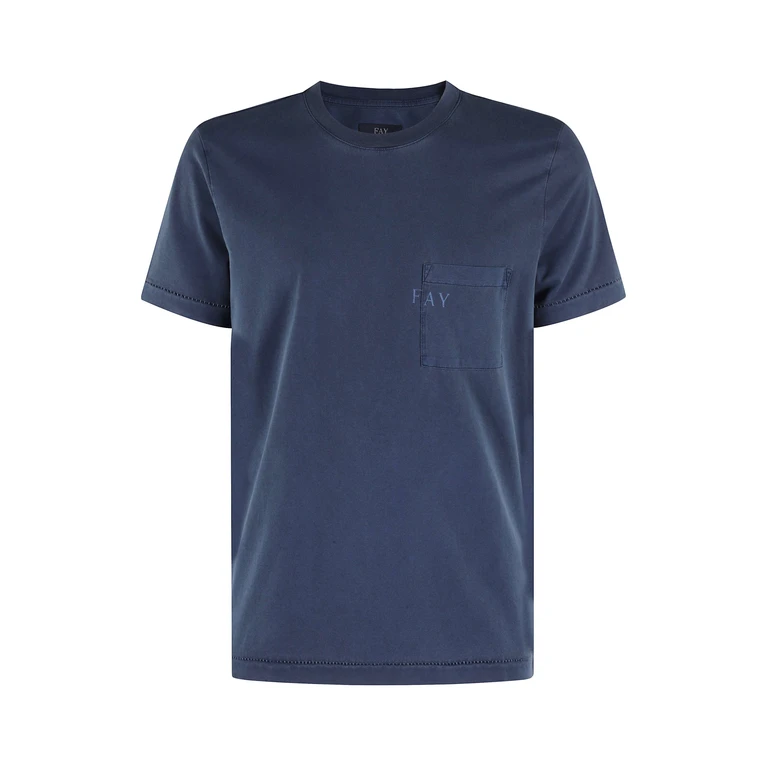 Fay Tshirt Blue Cotone T-shirt - Men