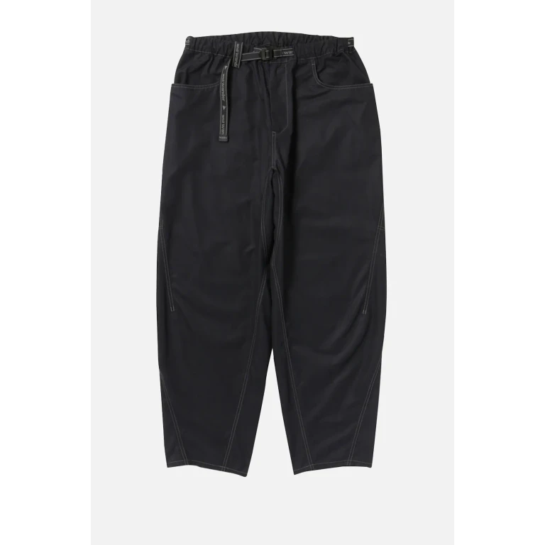 And Wander Black High Count Cloth Wide Pants