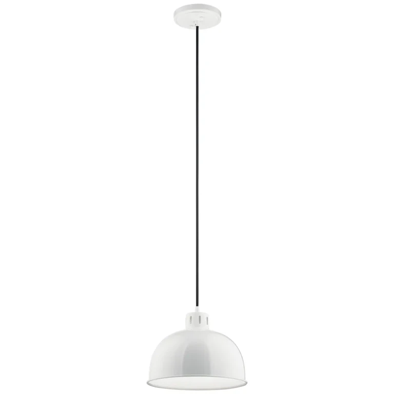 White One Light Pendant from the Zailey Collection