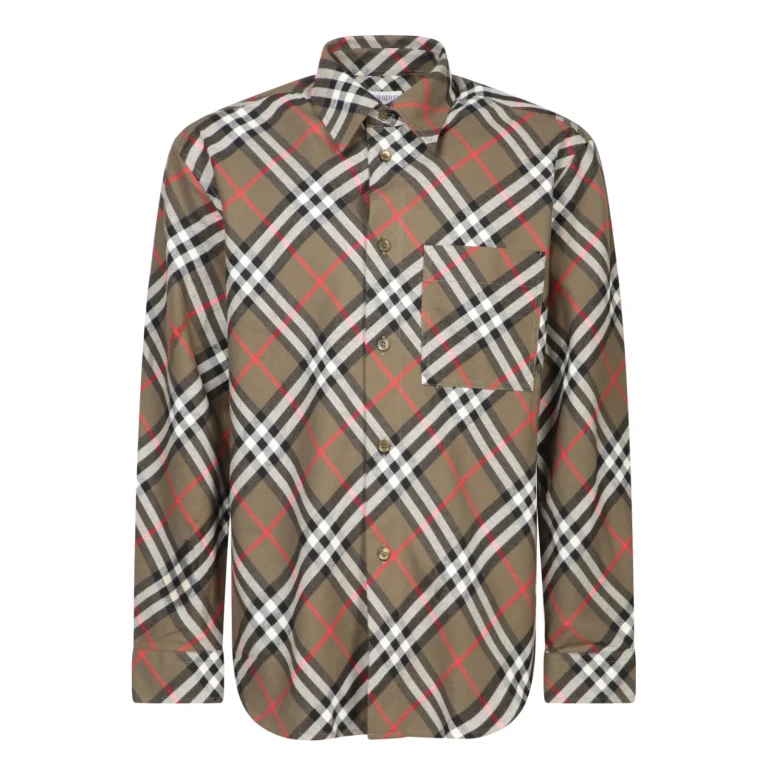 Chemise en coton à carreaux Burberry