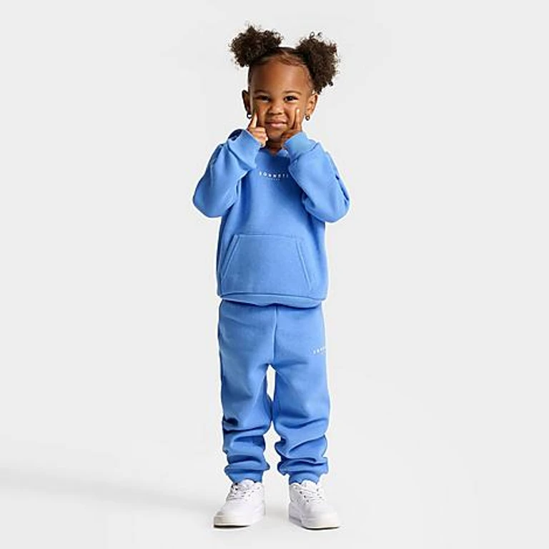 Sonneti Kids Toddler London Pullover Hoodie Set in Marina Size: 2T