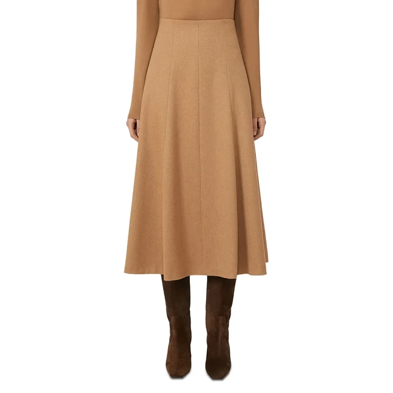 Max Mara Geneve Camel Wool Skirt