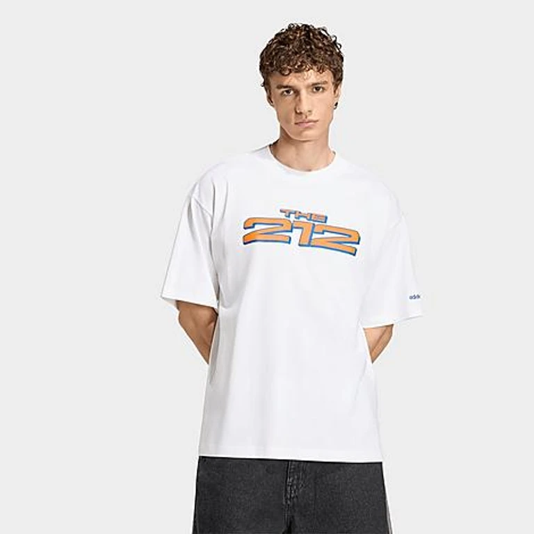 adidas Men's Originals FIFA World Cup 26 Host New York City Graphic T-Shirt in White/Collegiate Royal Size: XS