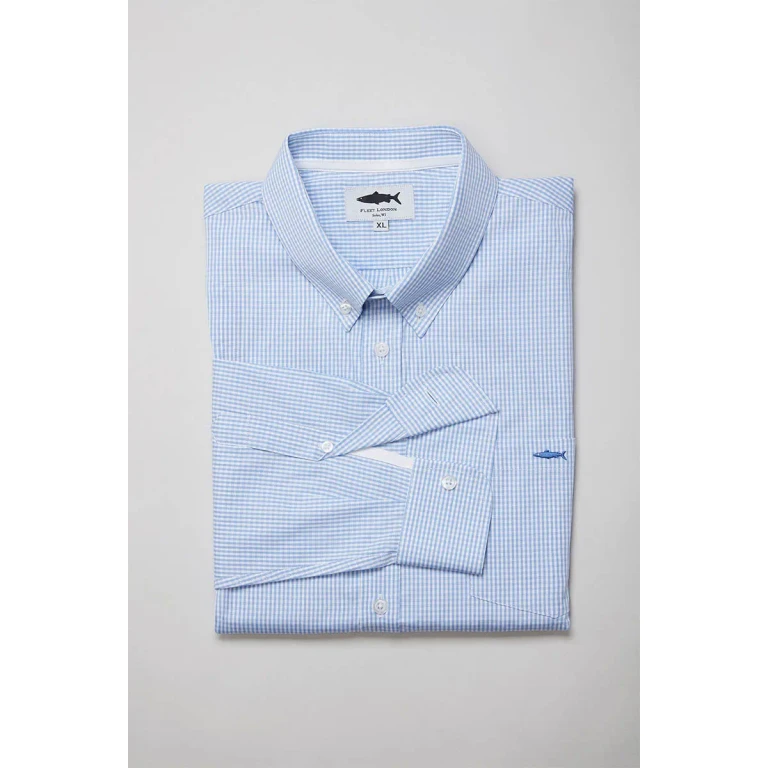Blue Check Cotton Shirt for Men