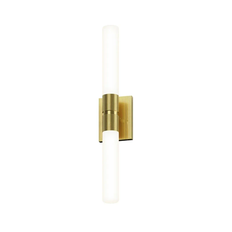 Satin Brass LED Bathroom Vanity Light from the Scepter Collection