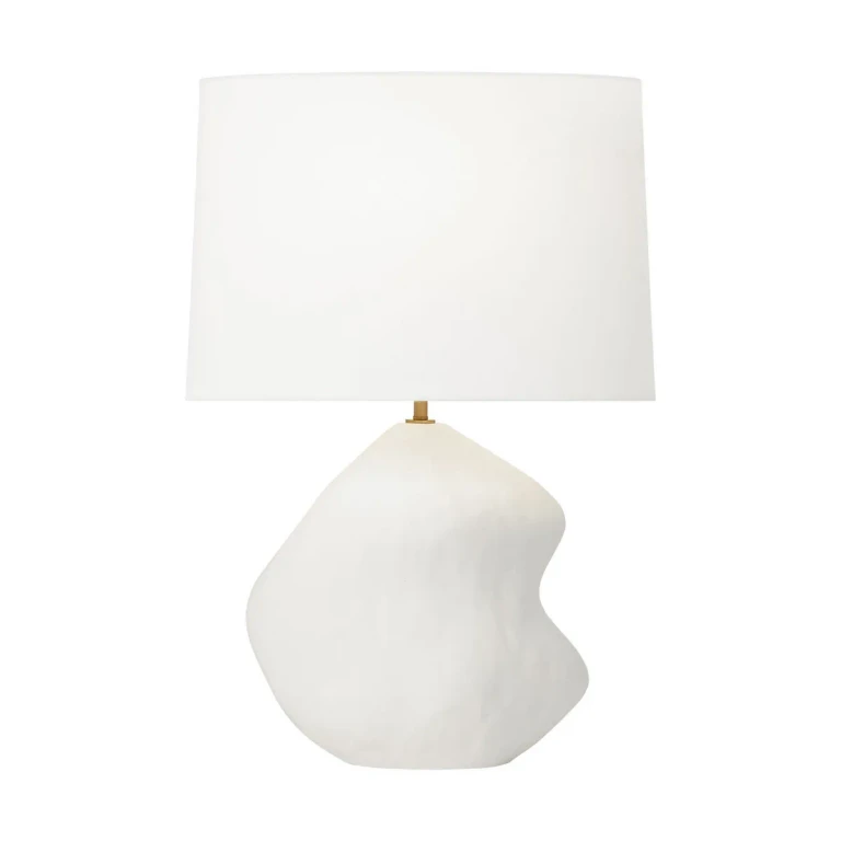 Matte White Ceramic Table Lamp from the Broxton Collection