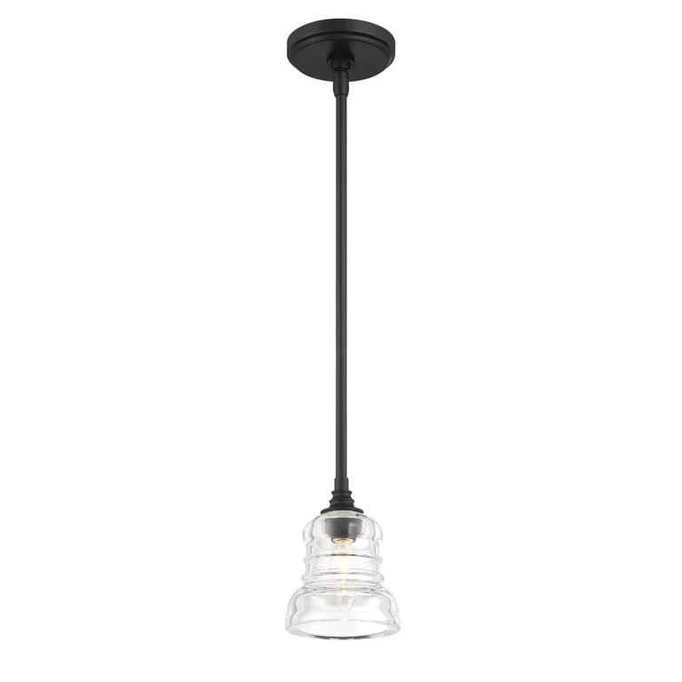 Matte Black Mini Pendant from the Gregory Collection