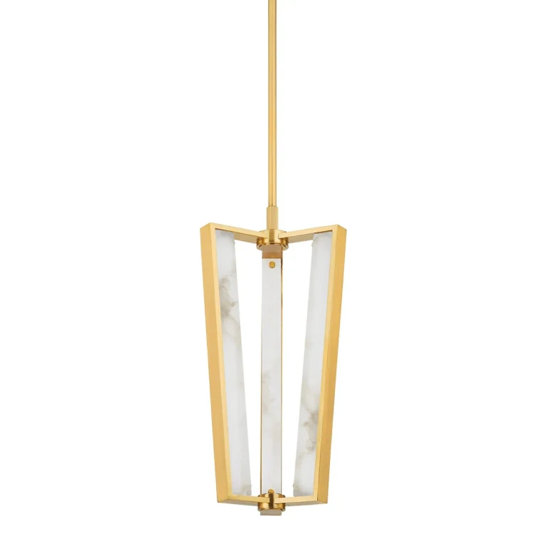 Aged Brass LED Pendant from the Edgemere Collection