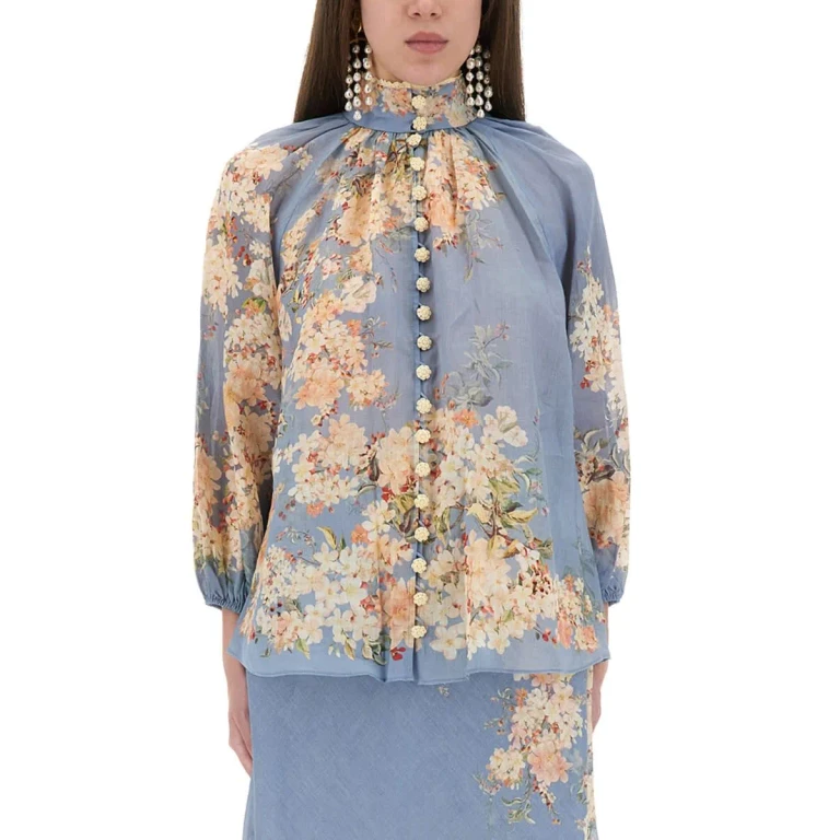 Zimmermann Blouse With Puff Sleeves cascadian