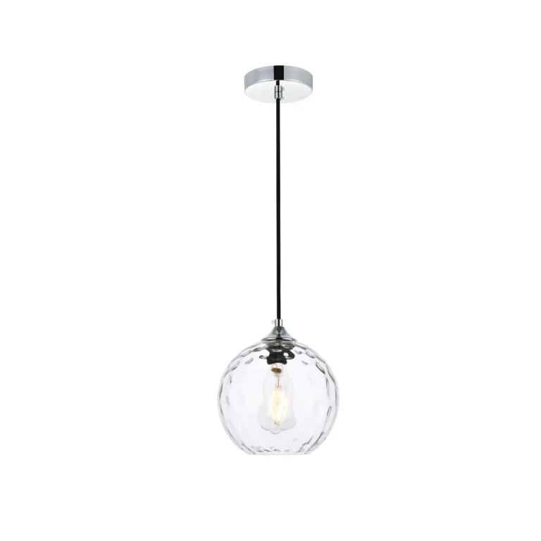 Chrome One Light Pendant from the Cashel Collection
