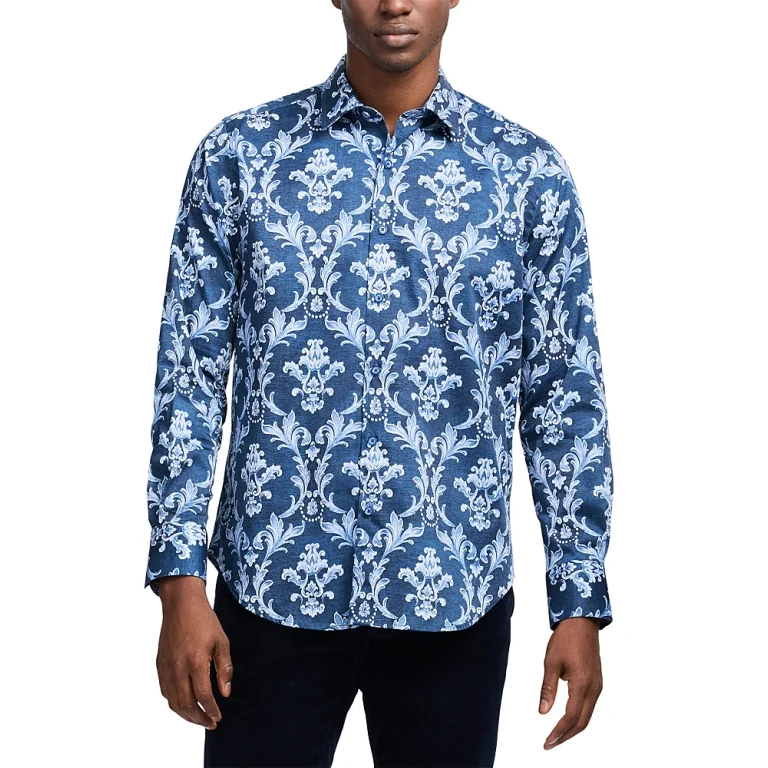 Robert Graham Neville Printed Long Sleeve Button Front Shirt