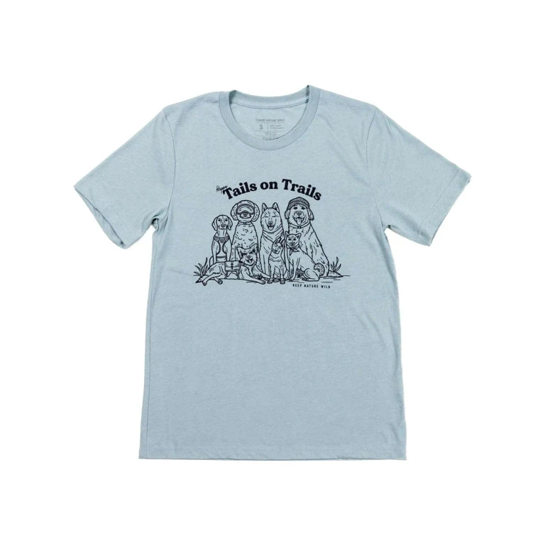 Happy Tails Unisex Tee | Dusty Blue