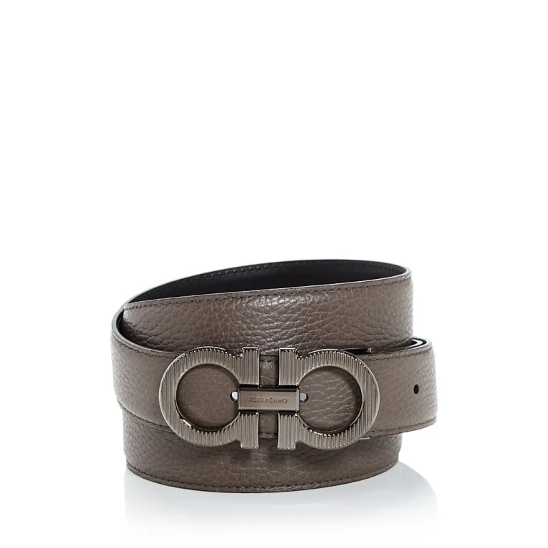 Ferragamo Men's Gancini Reversible Leather Belt