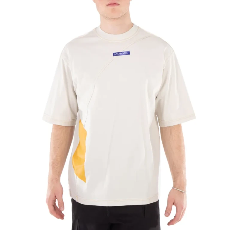A Cold Wall Mens Beige Aspect Cotton T-Shirt
