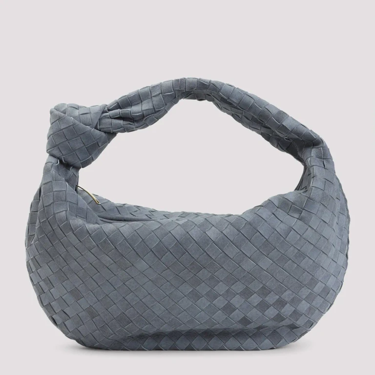 BOTTEGA VENETA - Bottega Veneta Jodie Intrecciato 15 Cloudy Suede Handbag