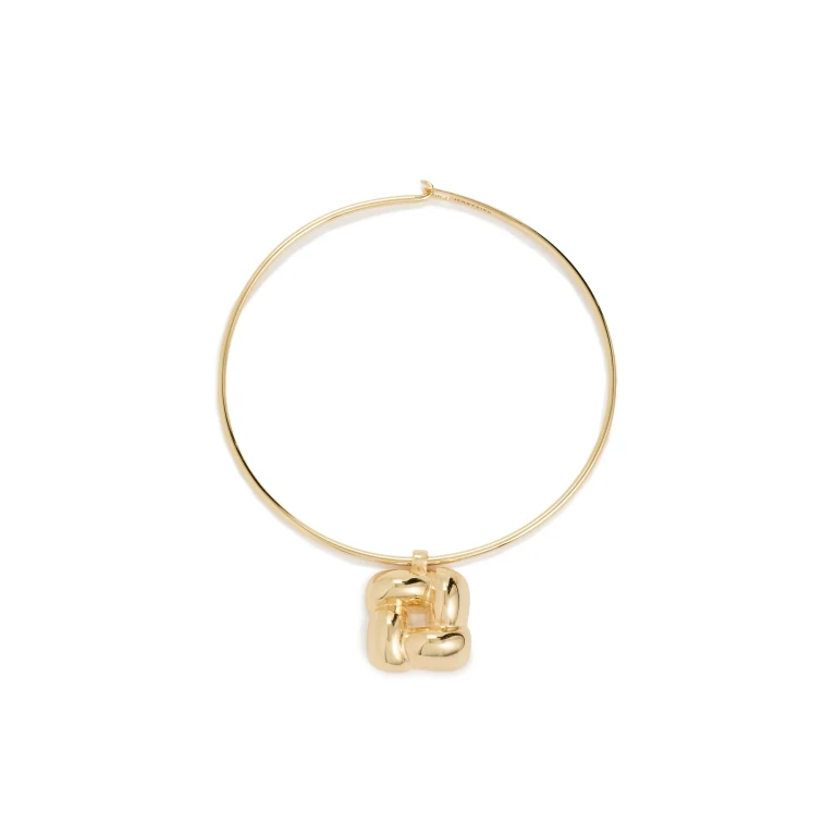 JENNY BIRD Woven Square Collar High Polish Gold One Size