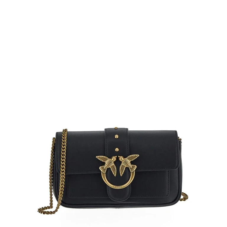 Pinko Love One Pocket Leather Crossbody Bag