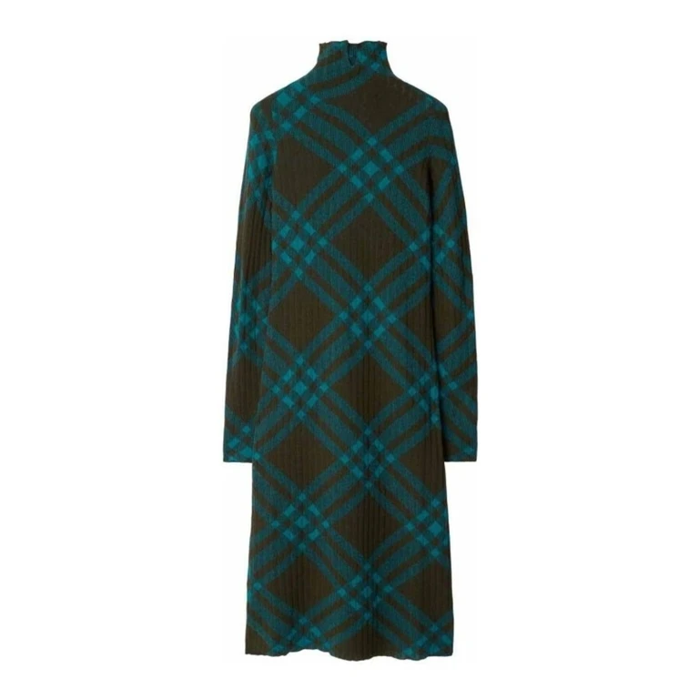 Burberry Check Pattern Wool-Blend Dress
