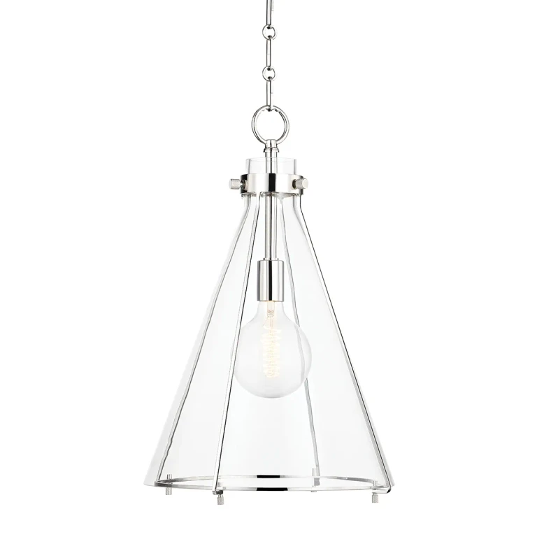 Eldridge 1-Light Pendant in Polished Nickel