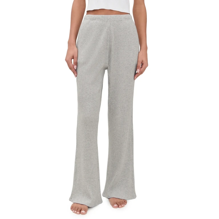 Lunya Wafflesoft Wide Leg Pants Moonlit Grey Heather S
