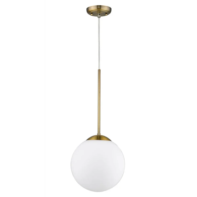 Antique Brass One Light Pendant from the Solea Collection