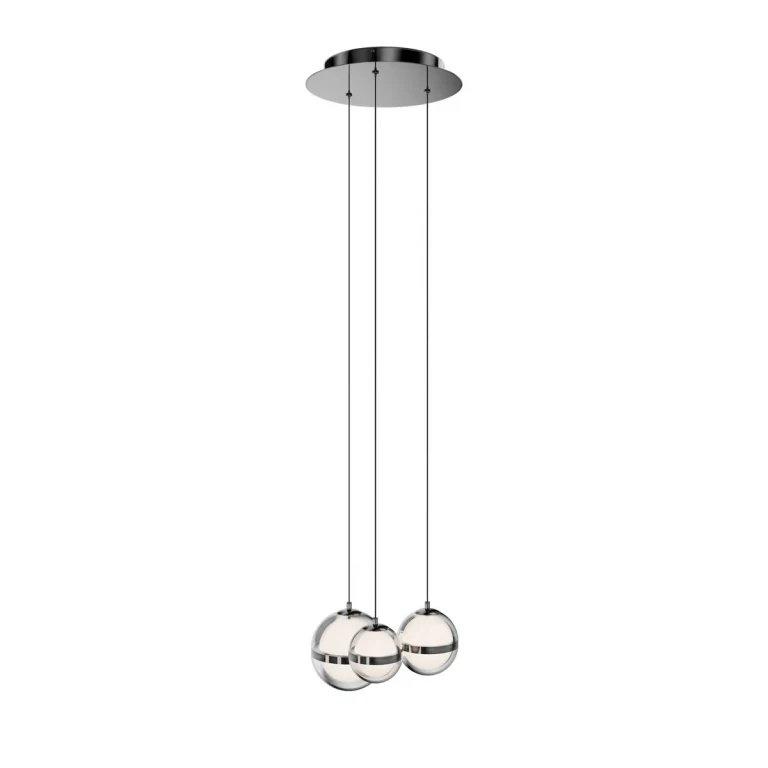 Black Chrome LED Chandelier from the Cyllindra Collection