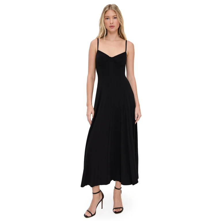 Norma Kamali Underwire Midcalf Dress Black M