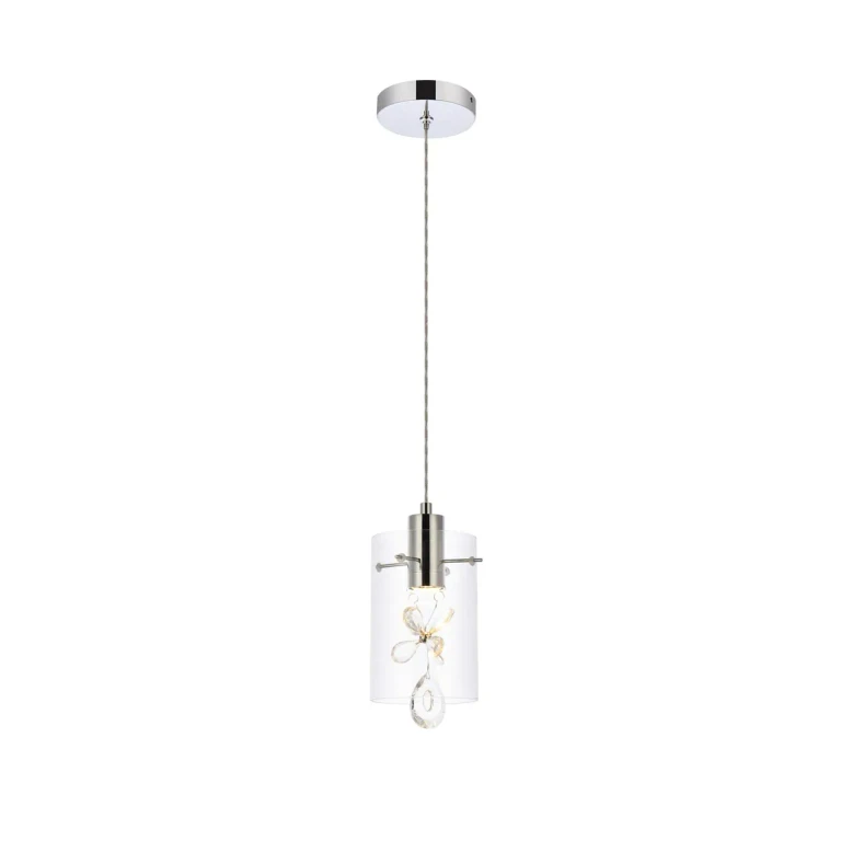 Chrome LED Pendant from the Hana Collection