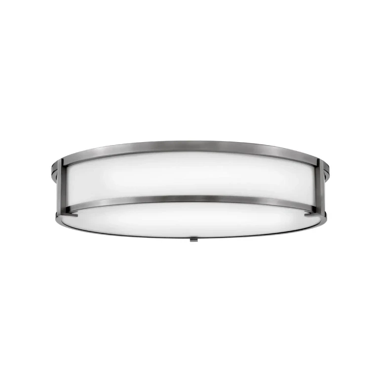 Antique Nickel LED Flush Mount from the Lowell Collection