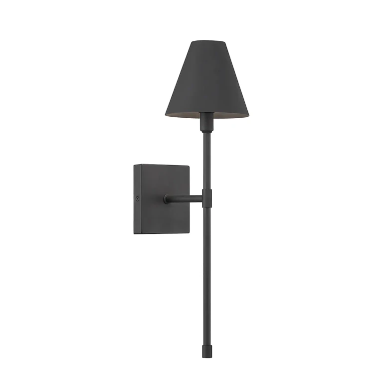 Matte Black One Light Wall Sconce from the Jefferson Collection