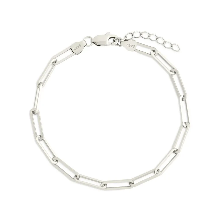 Sterling Forever Bold Paperclip Chain Bracelet