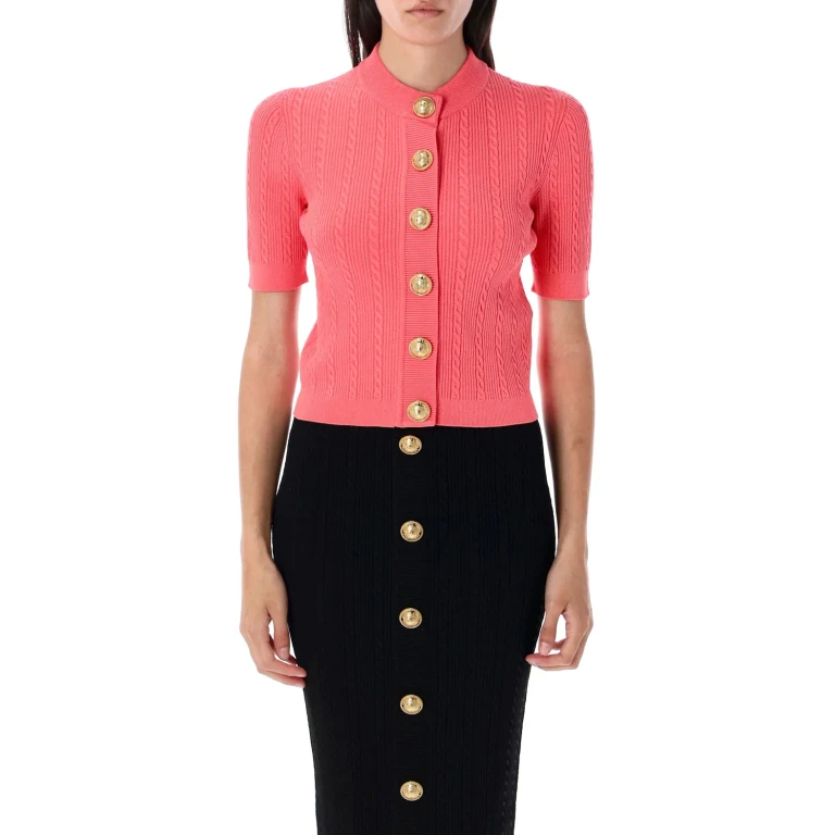 Balmain Ribbed And Cable-knit Cardigan