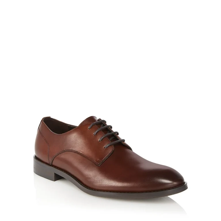 Men's Plain Toe Lace Up Derby Shoes - Exclusive