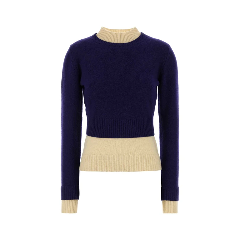 Jil Sander J03gp0192j14836 472 Moon River Exterior: Virgin Wool Nylon Maglieria