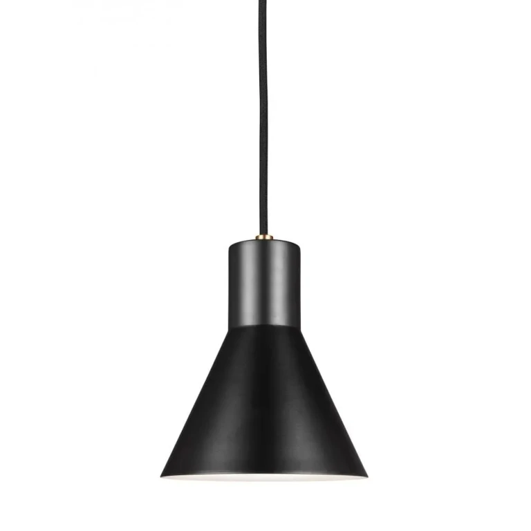 Satin Brass One Light Mini-Pendant from the Towner Collection